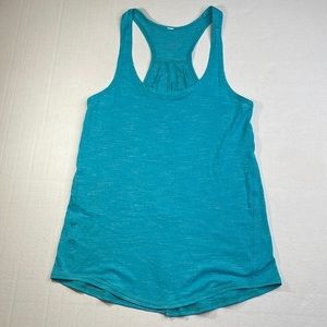 Lululemon Salute the Sun Tank Heathered Peacock Blue Size 6